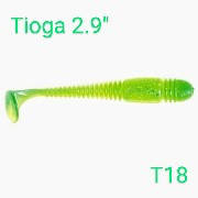 LUCKY JOHN Виброхвост 2.9" TIOGA T18 (Electric minnow)