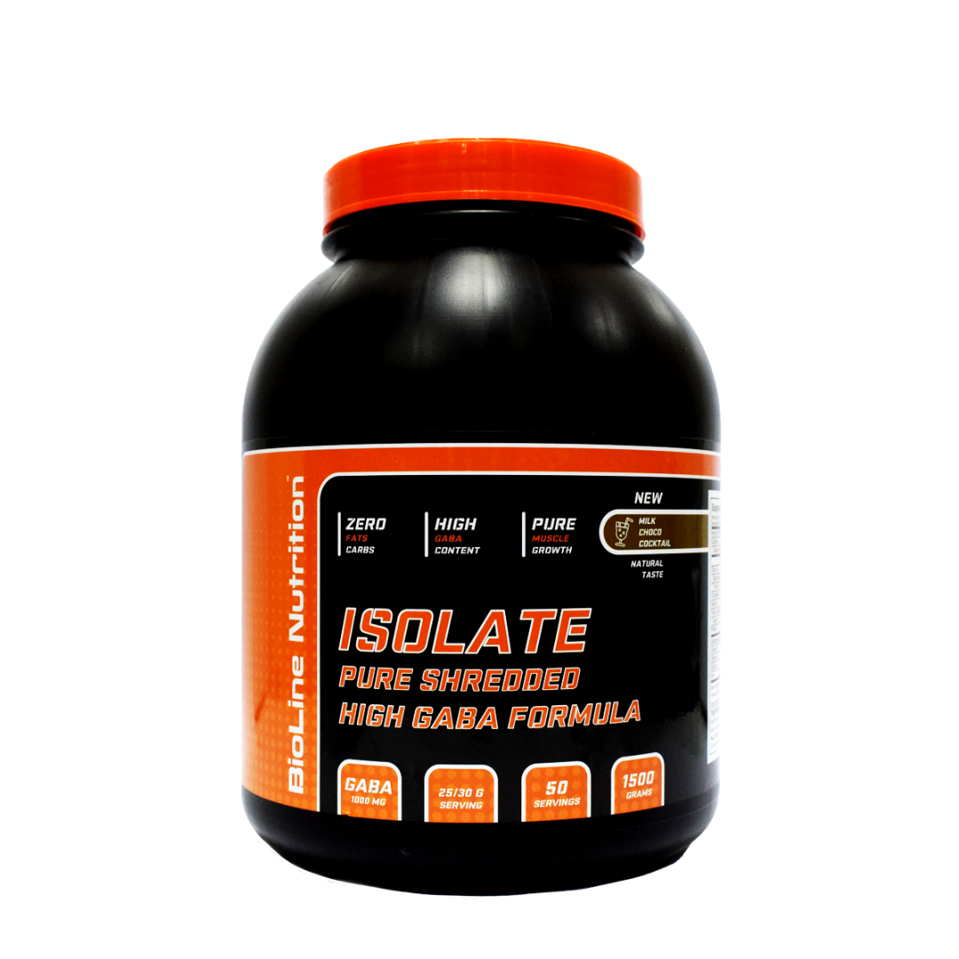 Ізолят протеїну Isolate Pure Shredded High Gaba Formula смак молочно-шоколадний коктейль 1,5 кг, фото 1