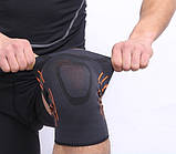 Наколінник AOLIKES еластичний фіксатор колінного суглоба 2 шт чорний М 01294, фото 3