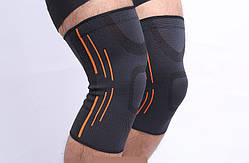 Наколінник AOLIKES еластичний фіксатор колінного суглоба 2 шт чорний М 01294