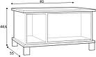 Журнальний столик TDHT511-C773 TRONDHEIM Forte дуб artisan/чорний, фото 3