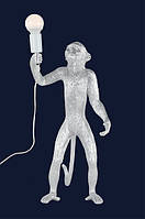 Настольная лампа обезьяна с лампочкой 909VXL8051C BK Серебро