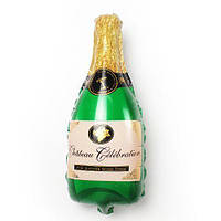 Фольгированный воздушный шар фигура бутылка шампанского 100см