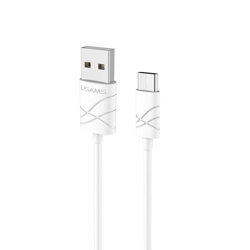 Кабель синхронізації Usams U-Gee Series USB Type-C 1m 2.1A білий (US-SJ042-WT)