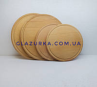 Доска деревянная разделочная круглая 30 см бук