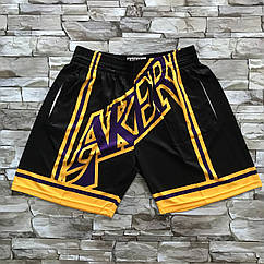 Чорні Баскетбольні шорти Лейкерс Mitchell&ness NBA Big Face команда Lakers шорти