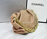 Жіноча сумка хмара Bottega Veneta Боттега Венета ,з додатковою ланцюгом золото в кольорах, модні брендові, фото 4