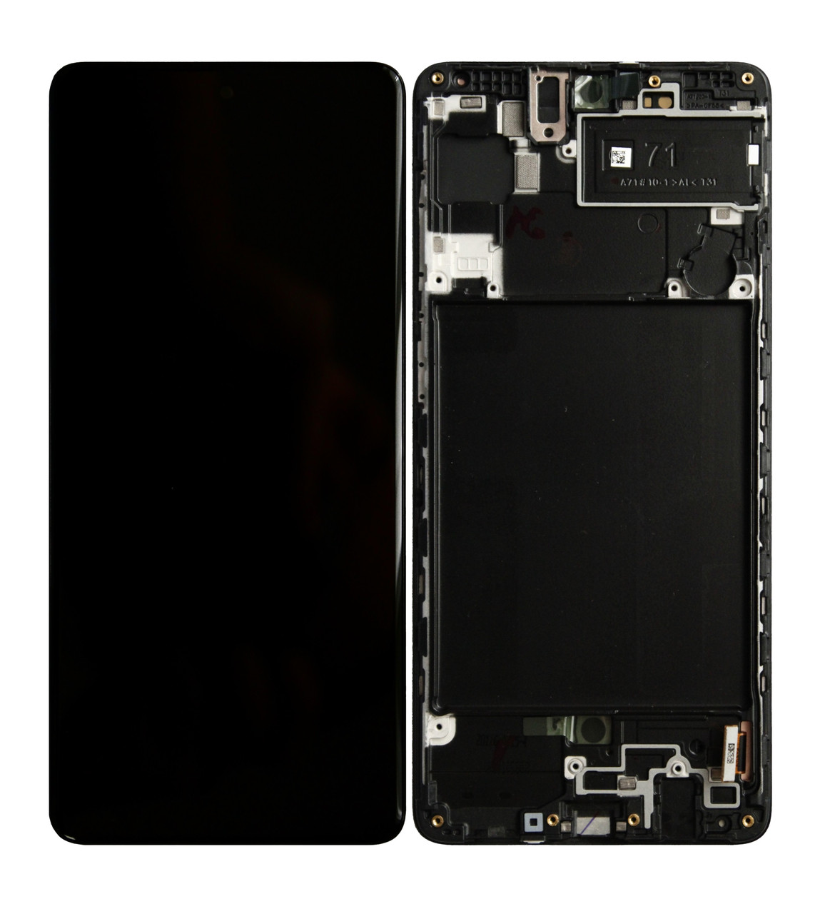 Дисплей Samsung SM-A715F Galaxy A71 (2020) з сенсорним склом в рамці (Чорний) Сервісний оригінал