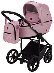 Дитяча універсальна коляска 2 в 1 Adamex Amelia шкіра 100% SM5 (Адамекс Амелія, Польща)