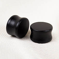 Плаги з дерева чорні (пара)