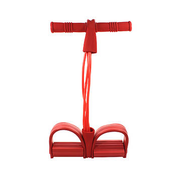 Універсальний еспандер Live Monster Red 4 трубки багатофункціональний для преса та рук 1 шт.