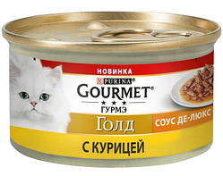 Консерва для котів Gourmet Gold (Гурмет Голд) курка в соусі, 85 г