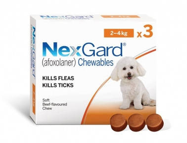 Nexgard (Нексгард) - таблетки для собак від бліх і кліщів S 2-4кг 1 таблетка