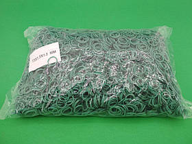 Гумки для в'язання зелені №15 ( зелена )*1,5 мм 1 кг "Plast" (1 пач.)