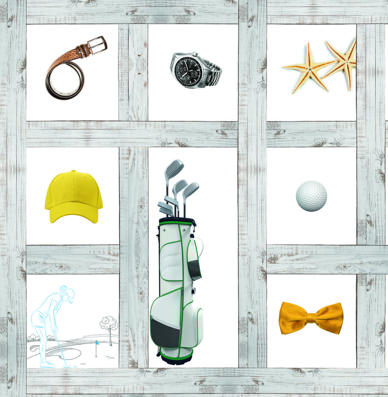 Панно на стену Golf дизайнерский подарок гольфисту Golfer PrintHouse 155 см х 160 см - фото 4 - id-p1222481320
