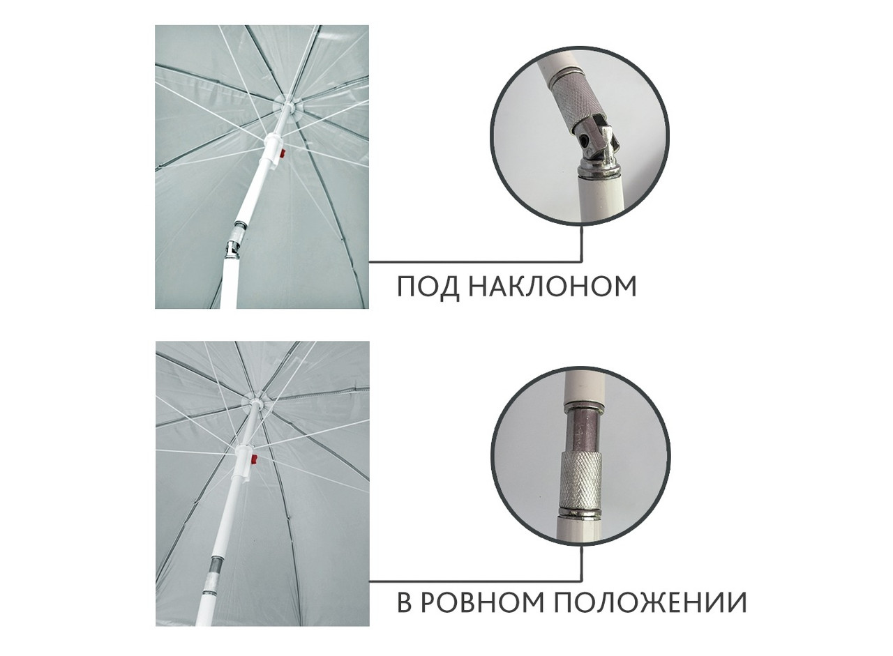 Садовый зонт от солнца с наклоном зеленый, 1.6 м, большой пляжный зонтик с оборкой (NS) - фото 4 - id-p1229139143