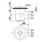 Сифон TOURBILLON для душового піддону з випуском d50мм вихід 40мм, фото 2