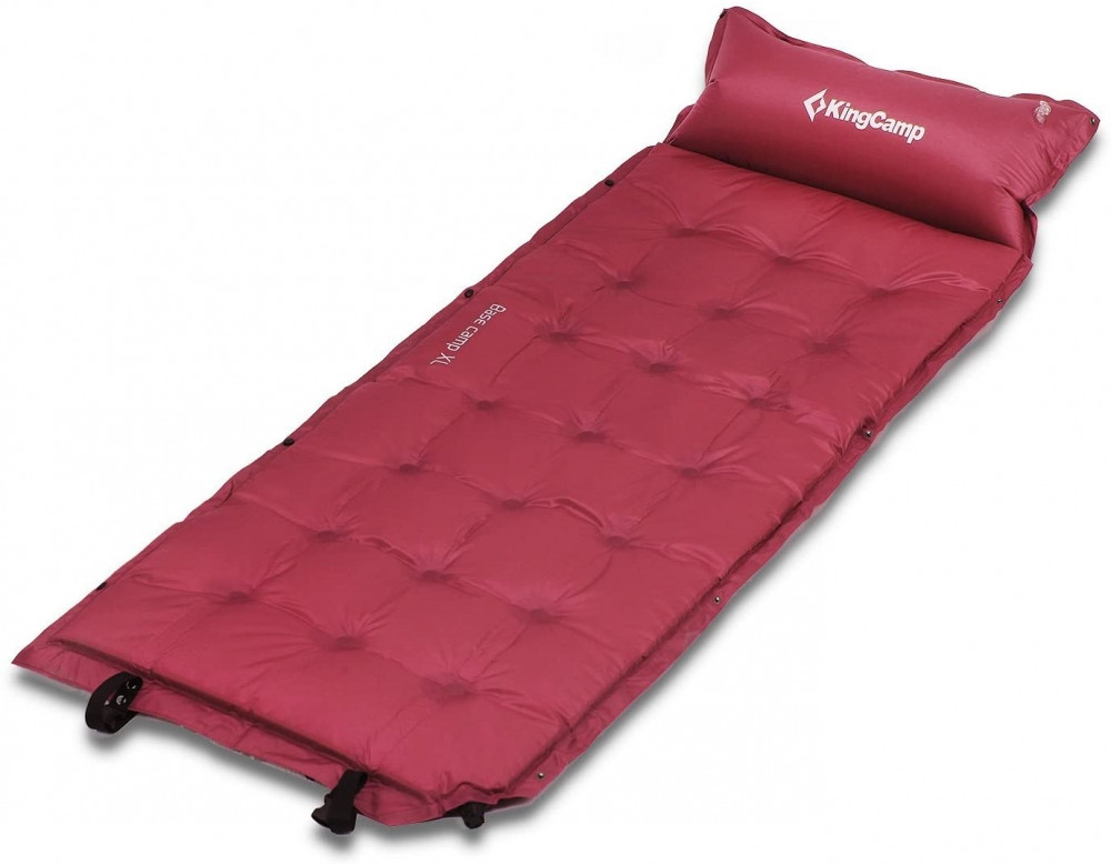 Самонадувающийся килимок KingCamp Base Camp Comfort(KM3560)wine red