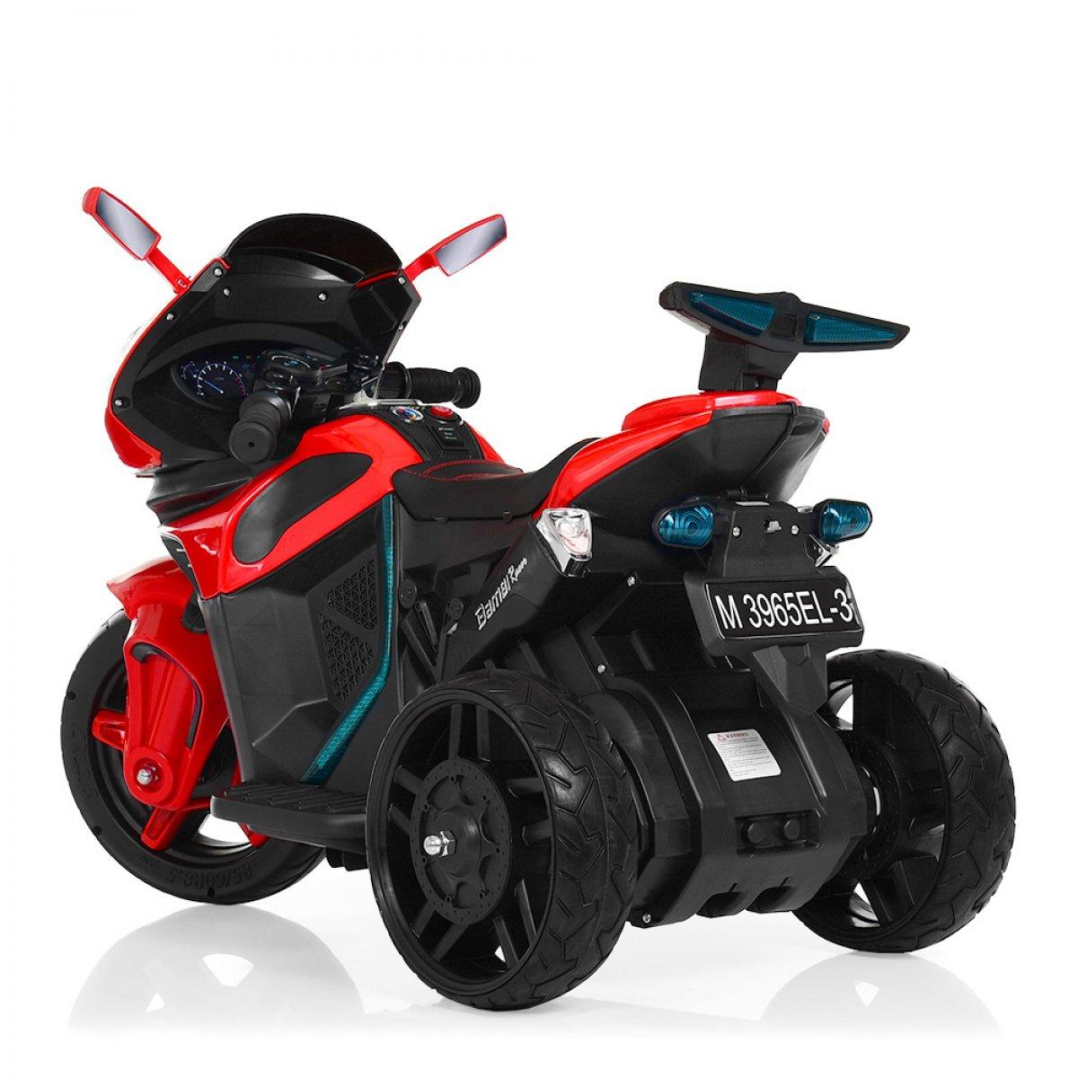 Детский трехколесный электро мотоцикл Mercedes на аккумуляторе M 3965L красный Трицикл для детей 3-6 лет - фото 5 - id-p1227810247