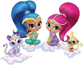 Вафельна картинка для кондитерських виробів "Shine і Shimmer", (лист А4) 3