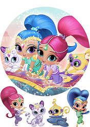 Вафельна картинка для кондитерських виробів "Shine і Shimmer", (лист А4) 5