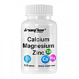 Вітаміни Кальцій, Магній і цинк IronFlex Calcium Magnesium Zinc 100tabs, фото 3