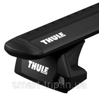 Багажник (комплект) Thule Evo WingBar Flush Rail 7106 Чорний авто з інтегрованими рейлінгами 7106-711XB-KIT