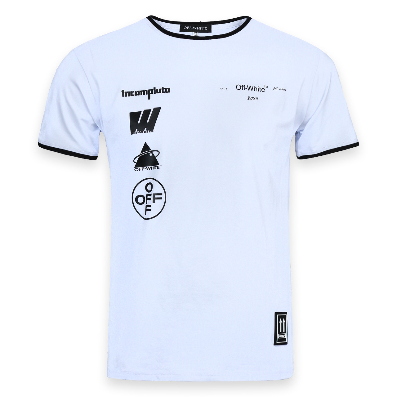 Футболка чоловіча біла OFF-WHITE з принтом №14 Ф-10 WHT XL(Р) 20-824-020-001, фото 1