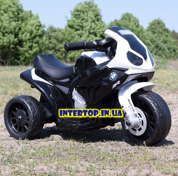 Дитячий триколісний мотоцикл на акумуляторі BMW S1000 RR, JT5188L-3 білий