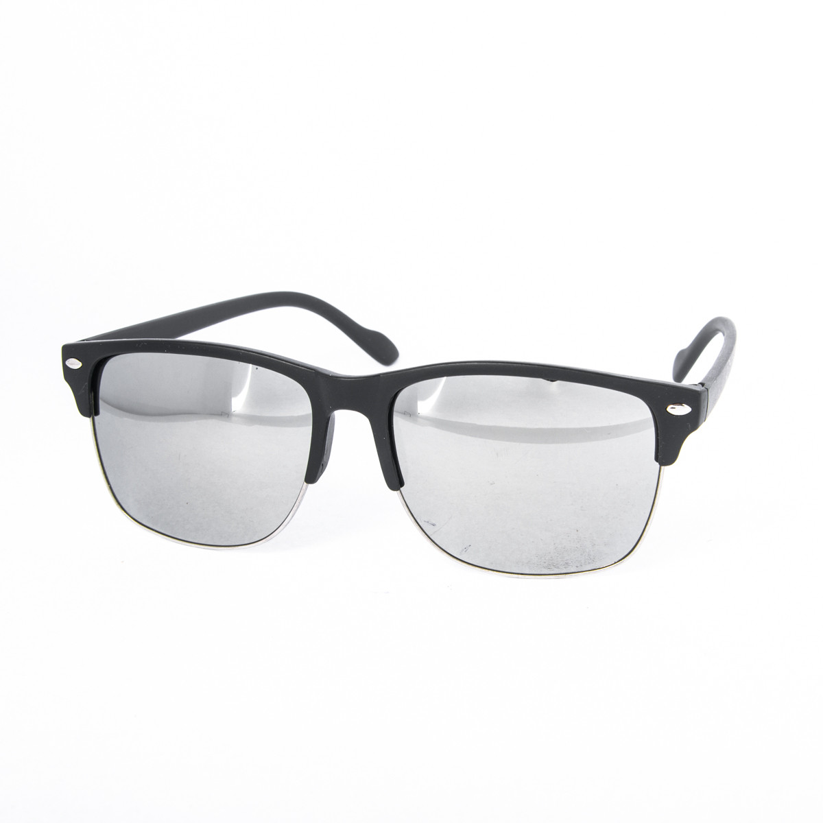 Сонцезахисні окуляри унісекс - чорні дзеркальні -2-6007