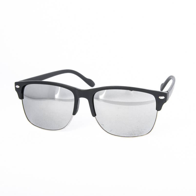 Сонцезахисні окуляри унісекс - чорні дзеркальні -2-6007, фото 1