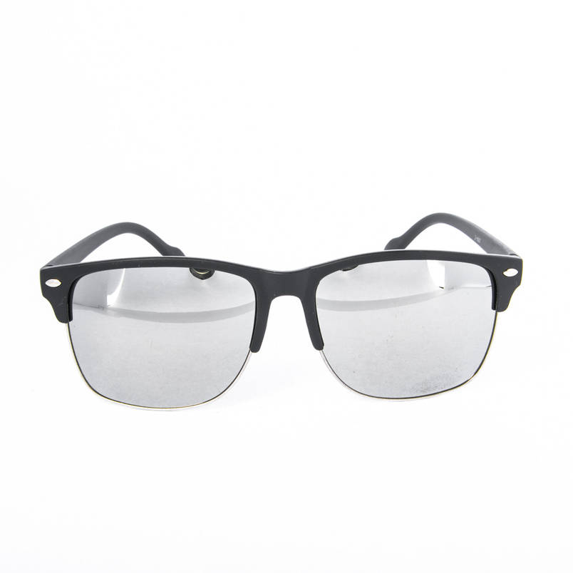 Сонцезахисні окуляри унісекс - чорні дзеркальні -2-6007, фото 2