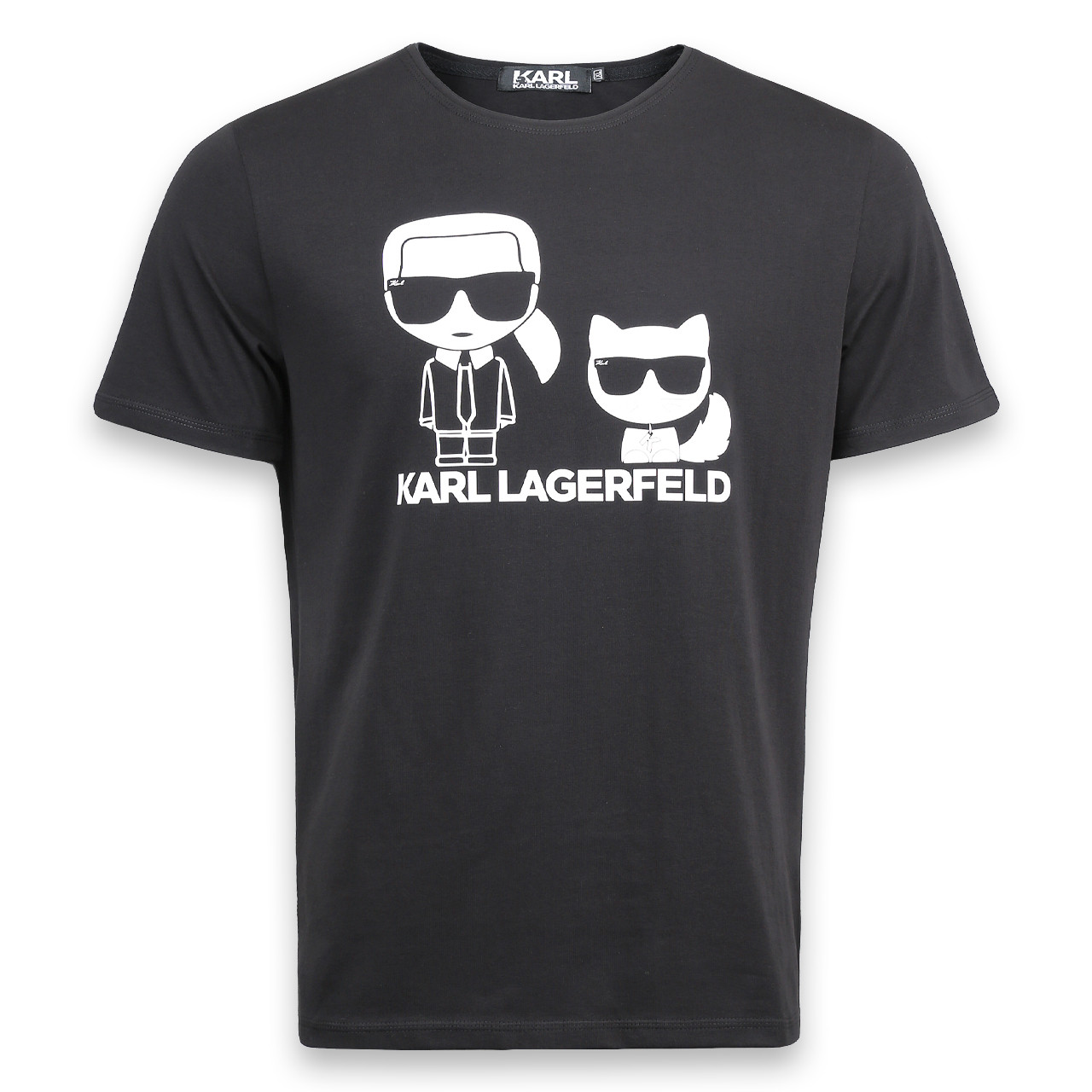 Футболка чоловіча чорна KARL LAGERFELD з принтом №3 Ф-10 BLK XXL(Р) 20-837-020, фото 1