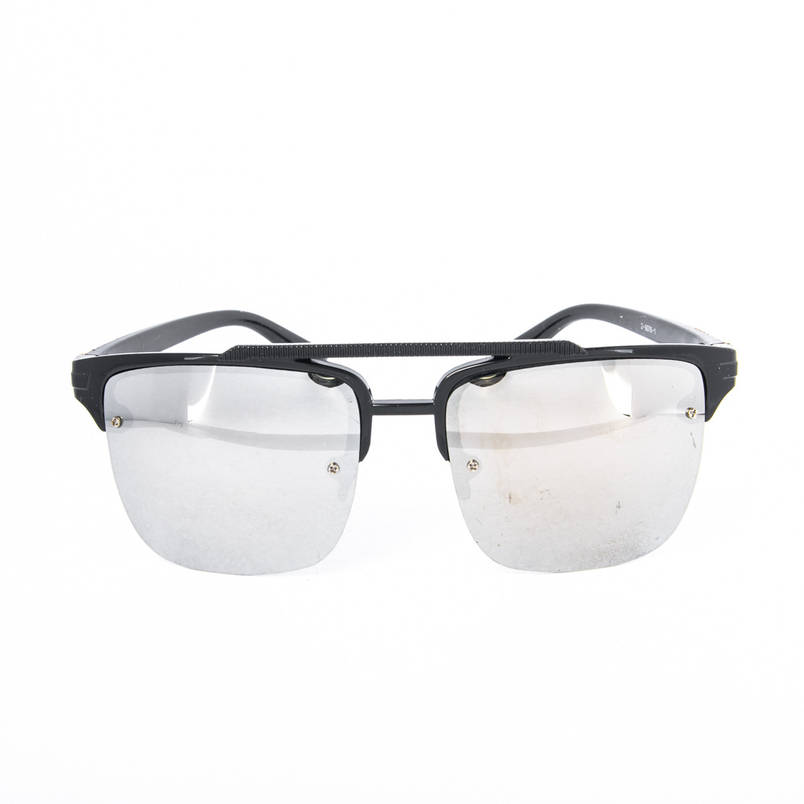 Сонцезахисні окуляри унісекс - чорні дзеркальні -2-6076-1, фото 2