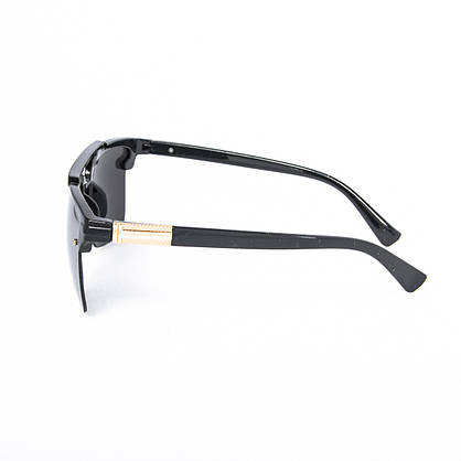 Сонцезахисні окуляри унісекс - чорні дзеркальні -2-6076-1, фото 4