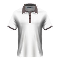 Мужская футболка поло для сублимации, белый/серый