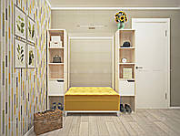 Модуль в гостиную спальню прихожая с полками стеллаж для книг растений LEGO 5 368х336х1776 мм.