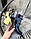 Шкіряні лакові черевики на підборах 38,40 р чорний+жовтий, фото 2