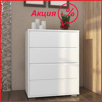 Комод Лайн 4Ш / білий (Сокме) Безкоштовна доставка, фото 2