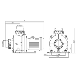 Насос Hayward HCP09151E KNG150 M.B (220В, 22.4 м3/ч, 1.5HP), фото 3