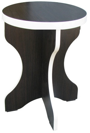 Табурет кухонний круглий (кришка 32 мм) (плюс) МАКСІ-Меблі Венге/магія кромка Нифмея альба (8279), фото 1