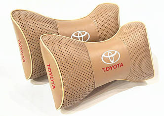 Подушки на підголовник в авто Toyota бежева 1 шт