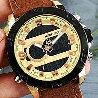 Чоловічий годинник Naviforce NF9097 Brown-Cuprum-Black