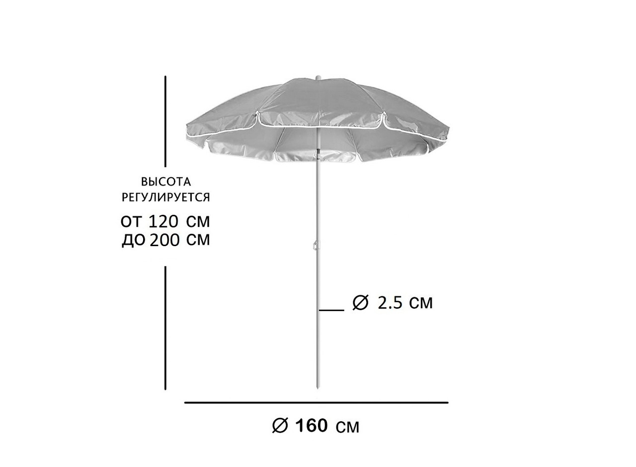 Пляжный зонтик от солнца с наклоном бордовый с оборкой, 1.6 м, большой содовый зонтик (парасолька пляжна) (TS) - фото 4 - id-p1229252849
