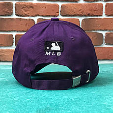 Кепка Бейсболка Чоловіча Жіноча MLB New York Yankees NY Фіолетовий з Білим лого, фото 5
