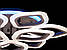 Світлодіодна люстра пелюстки з пультом та підсвічуванням до 20 кв.м колір Коричневий 100 Ват Linisoln 5576/6+3 CF 3color, фото 7