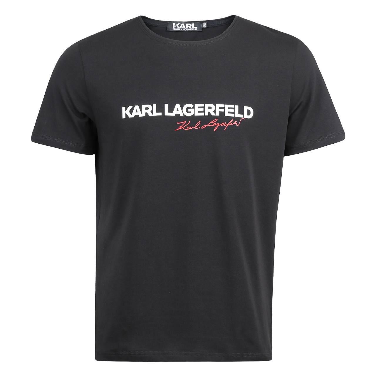 Футболка чоловіча чорна KARL LAGERFELD з принтом №2 Ф-10 BLK L(Р) 20-836-020, фото 1