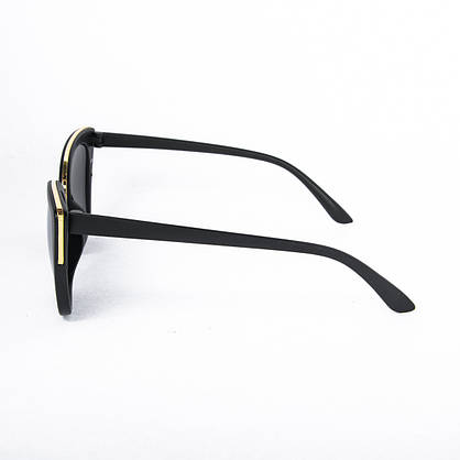 Жіночі сонцезахисні окуляри чорні дзеркальні -2-9707, фото 4