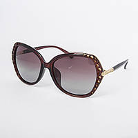 Поляризационные женские солнцезащитные очки коричневые - P1738