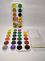 Краски акварельные Гамма 24 цветов пластиковая коробка, без кисти